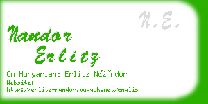 nandor erlitz business card